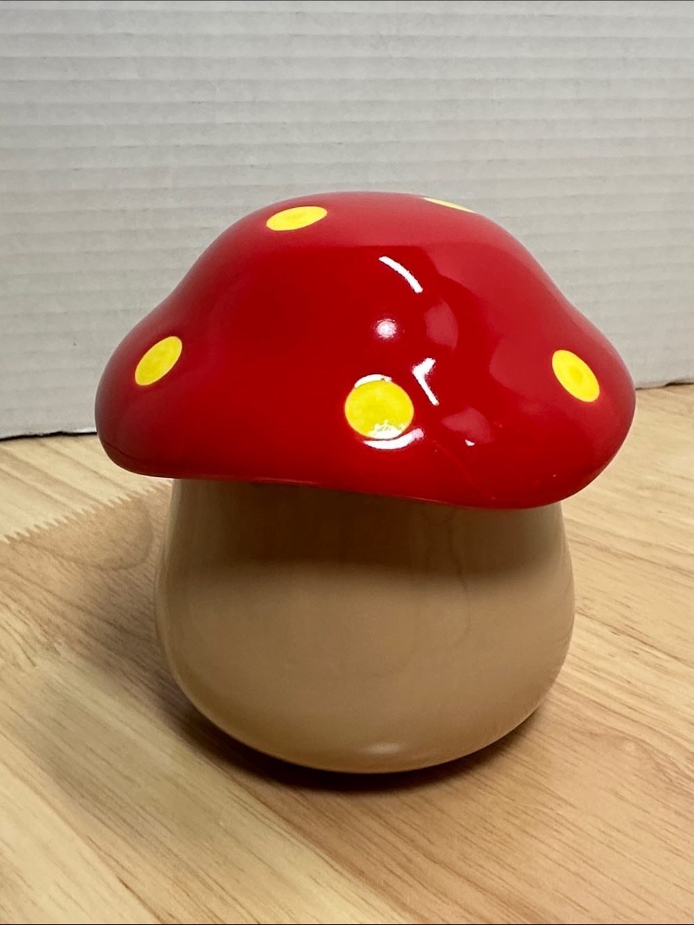 Ceramic Mushroom Mug with Red Polka-Dot Lid - Picture 8 of 9